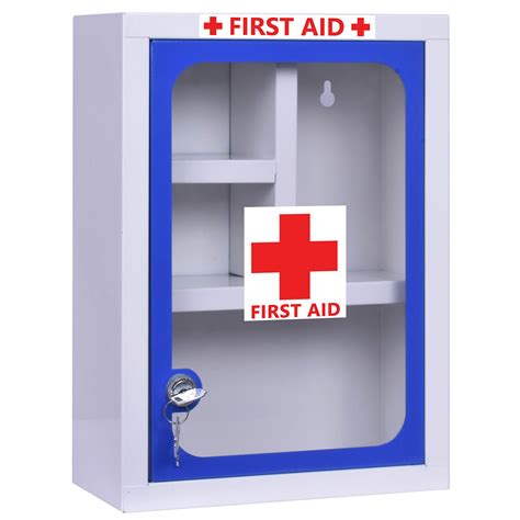 white metal medicine box|first aid medicine organizer storage box.